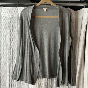 J CREW Soft Tshirt material open sweater size Large